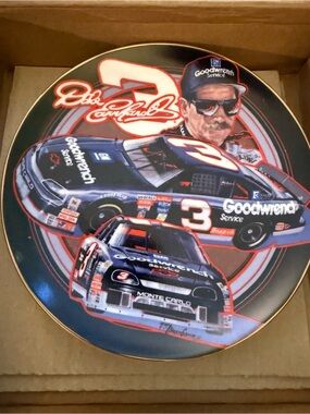 Goodwrench #3 Dale Earnhardt Collector Plate - Black & Red